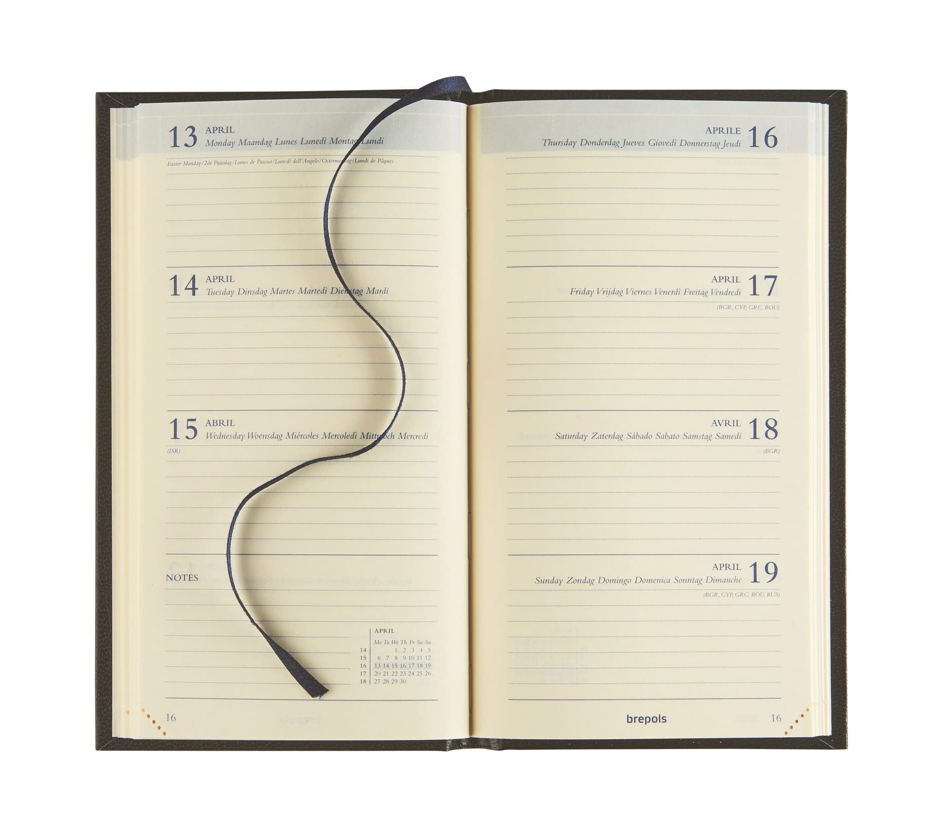 Agenda 2027 Brepols Interplan Colora 7dagen/2pag taupe, roze, dblauw 2