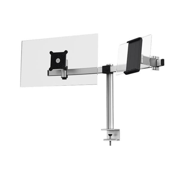 Monitorarm Durable met klem voor 1 scherm en 1 tablet