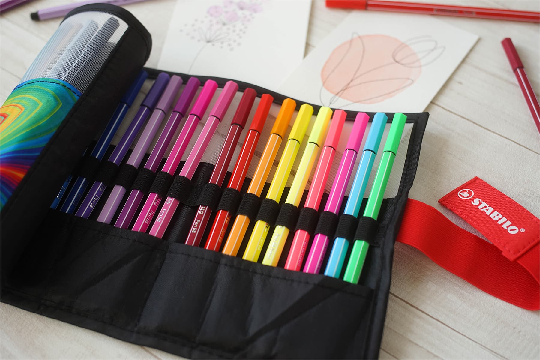 Viltstift STABILO Pen 68/25 Arty roletui medium assorti set à 25 stuks 4