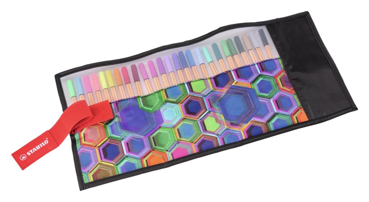 Fineliner STABILO point 88/25 Arty rollerset zwart fijn ass 25st 3