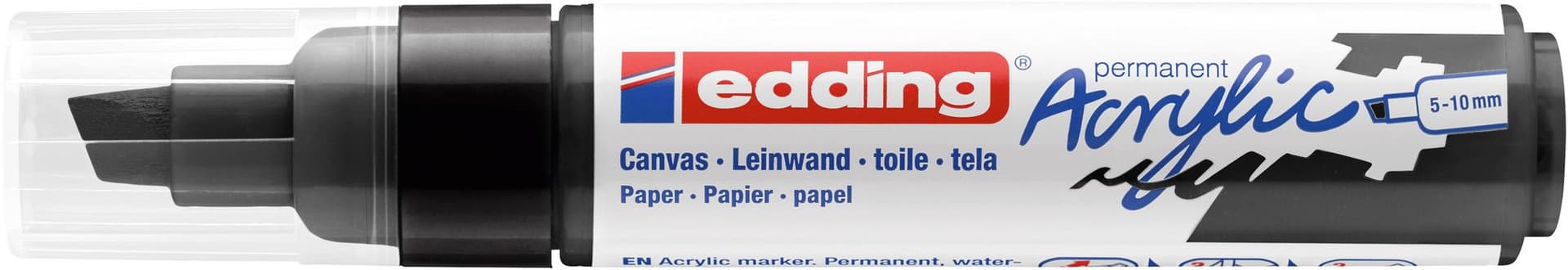 Acrylmarker edding e-5000 breed  zwart 2