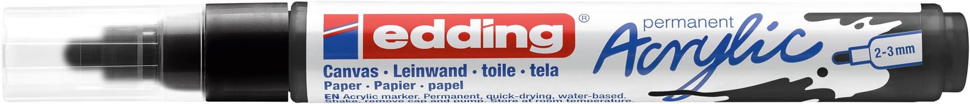 Acrylmarker edding e-5100 medium zwart 2