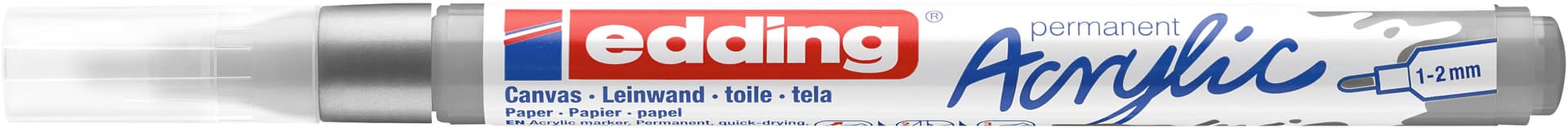 Acrylmarker edding e-5300 fijn zilver 2