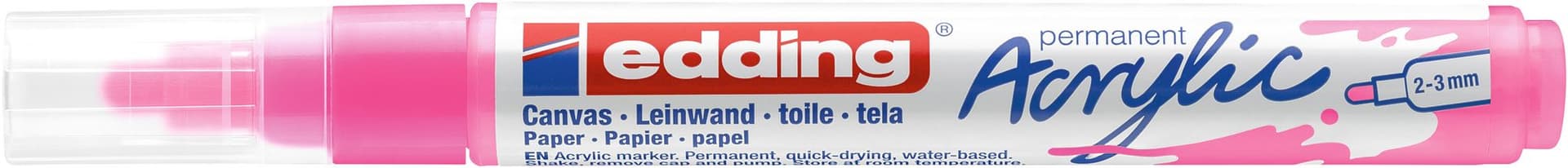 Acrylmarker edding e-5100 medium neon roze 2
