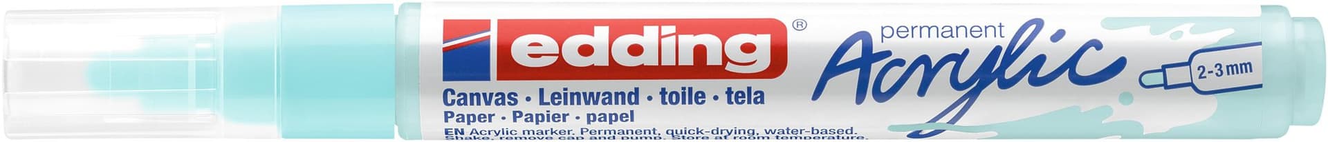 Acrylmarker edding e-5100 medium pastel blauw 2