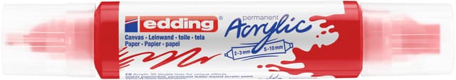 Acrylmarker edding e-5400 3D double liner verkeersrood 2