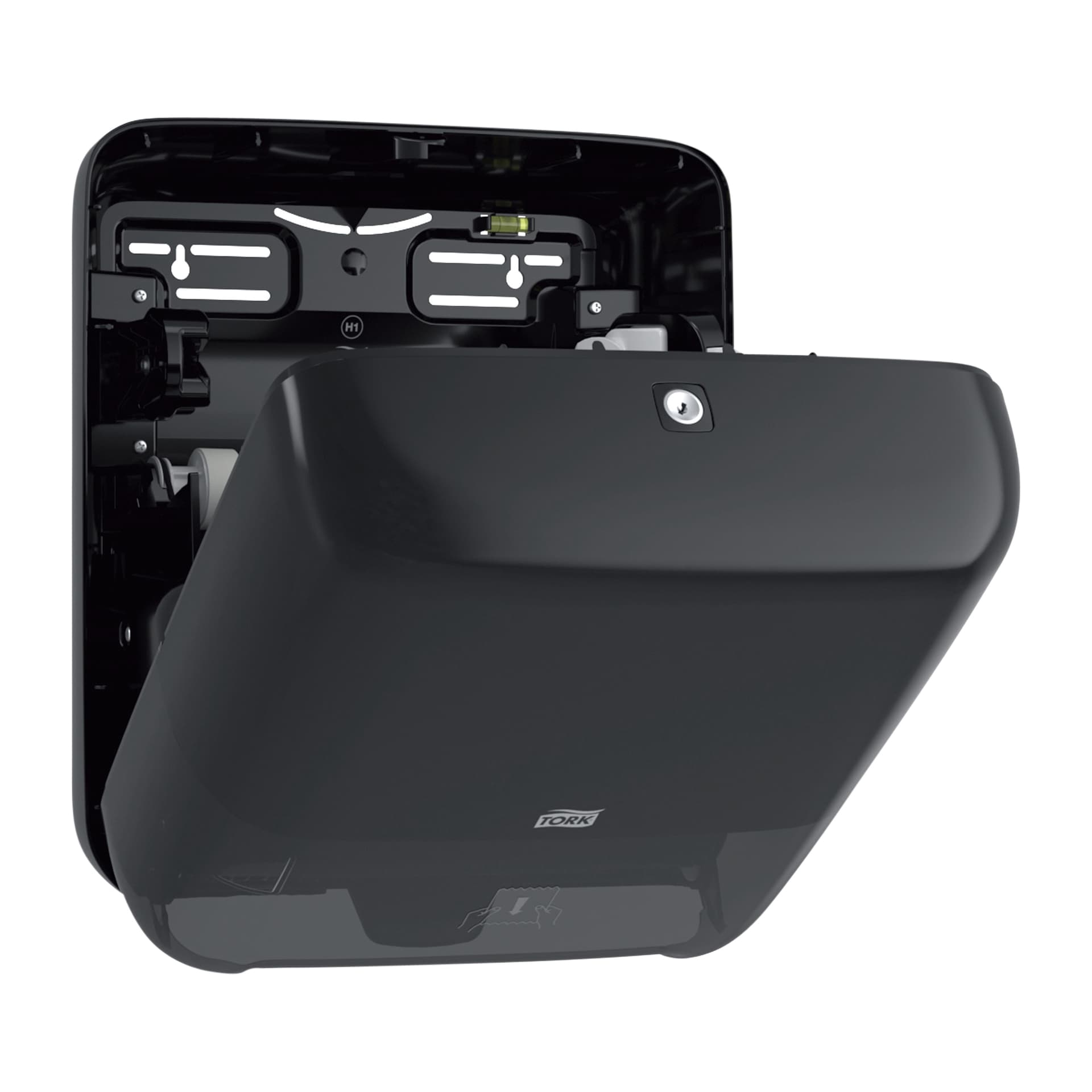 Handdoekroldispenser Tork H1 Elevation Matic zwart 551008 3
