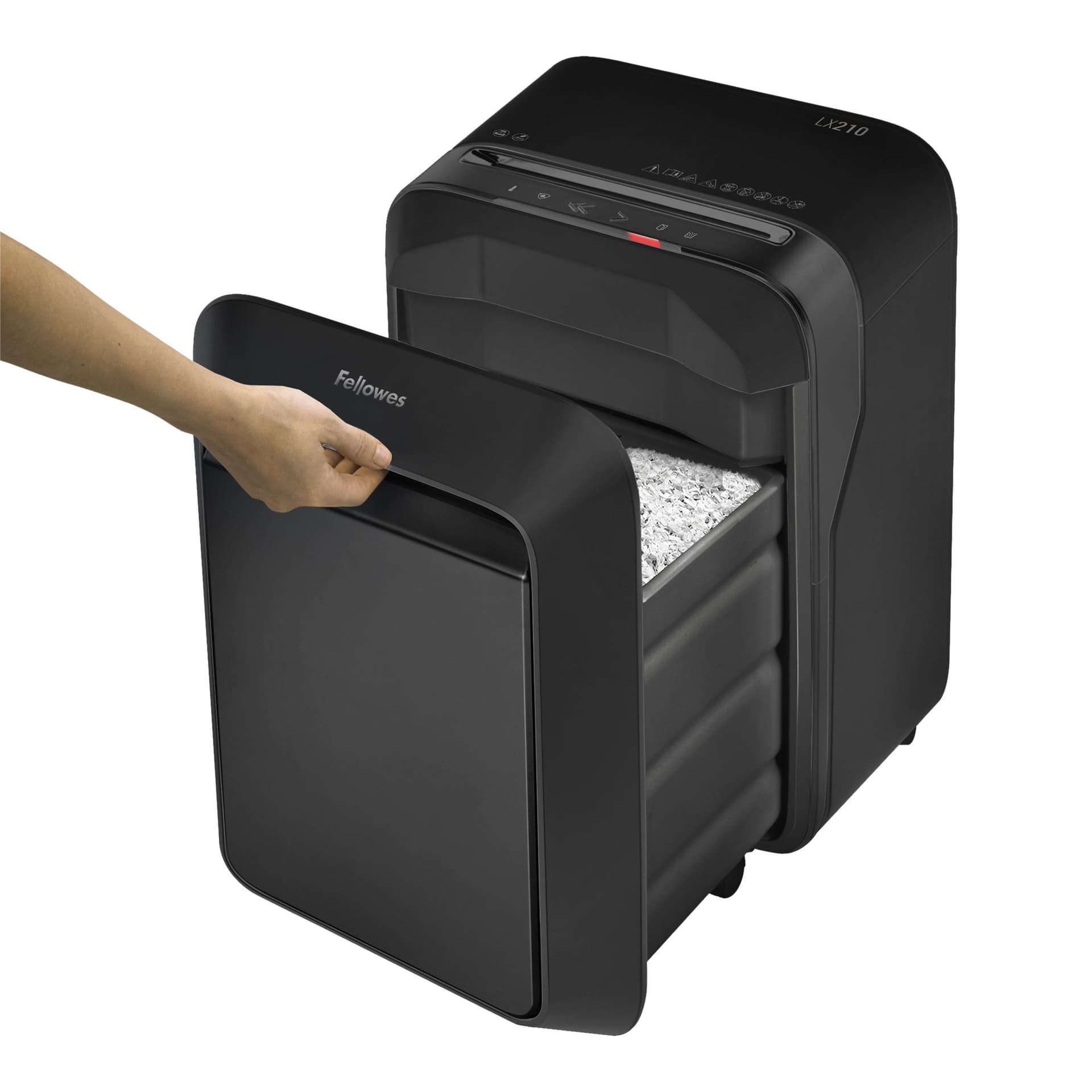 Papiervernietiger Fellowes Powershred LX210 snippers 4x12mm zwart 3