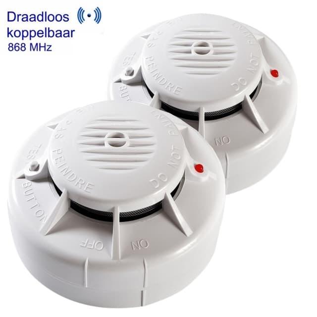Rookmelder Fito optisch inclusief 3V lithium batterij draadloos koppelbaar 2