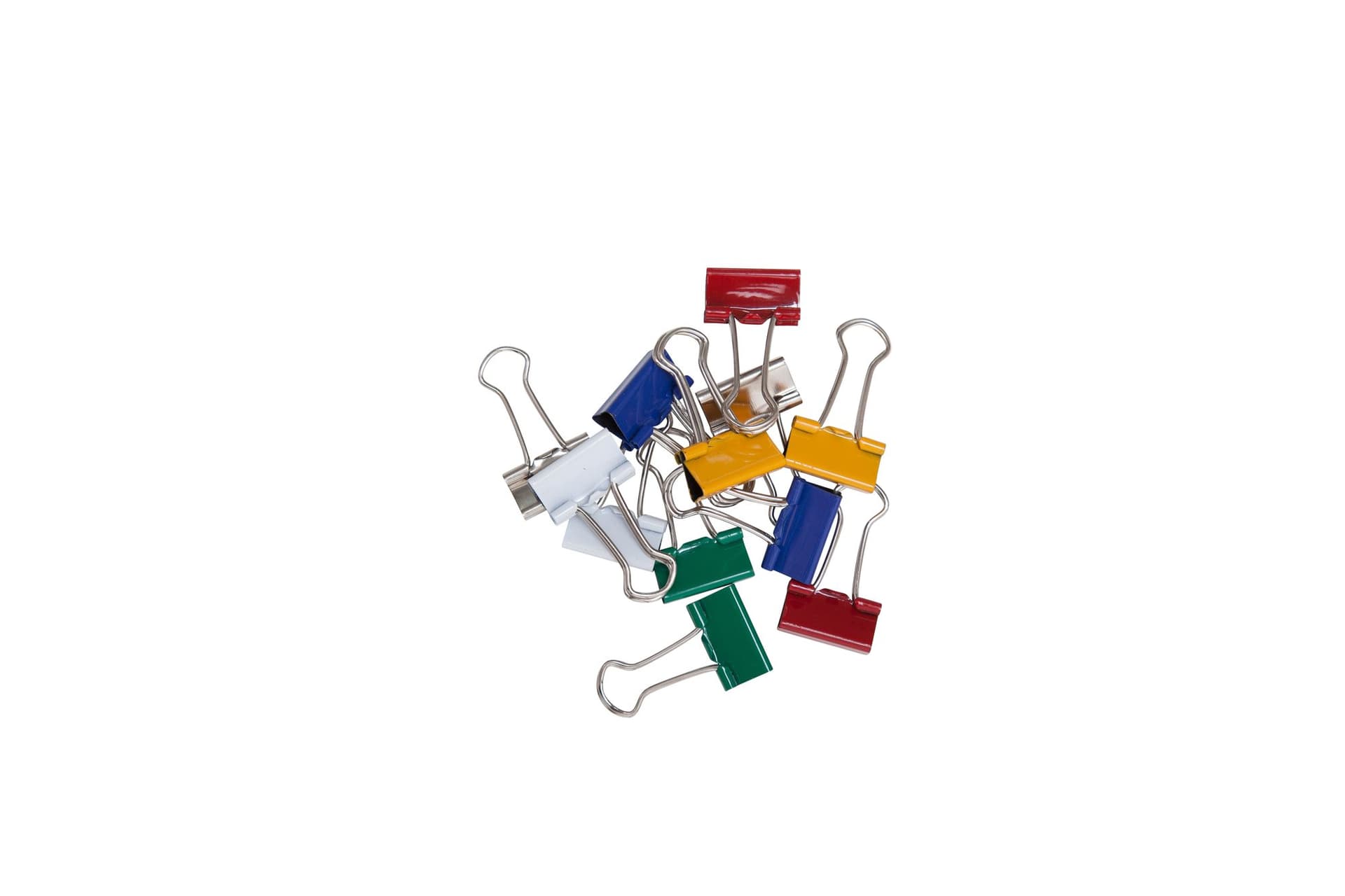 Papierklem MAUL 213 foldback 19mm capaciteit 7mm assorti 12 stuks 2