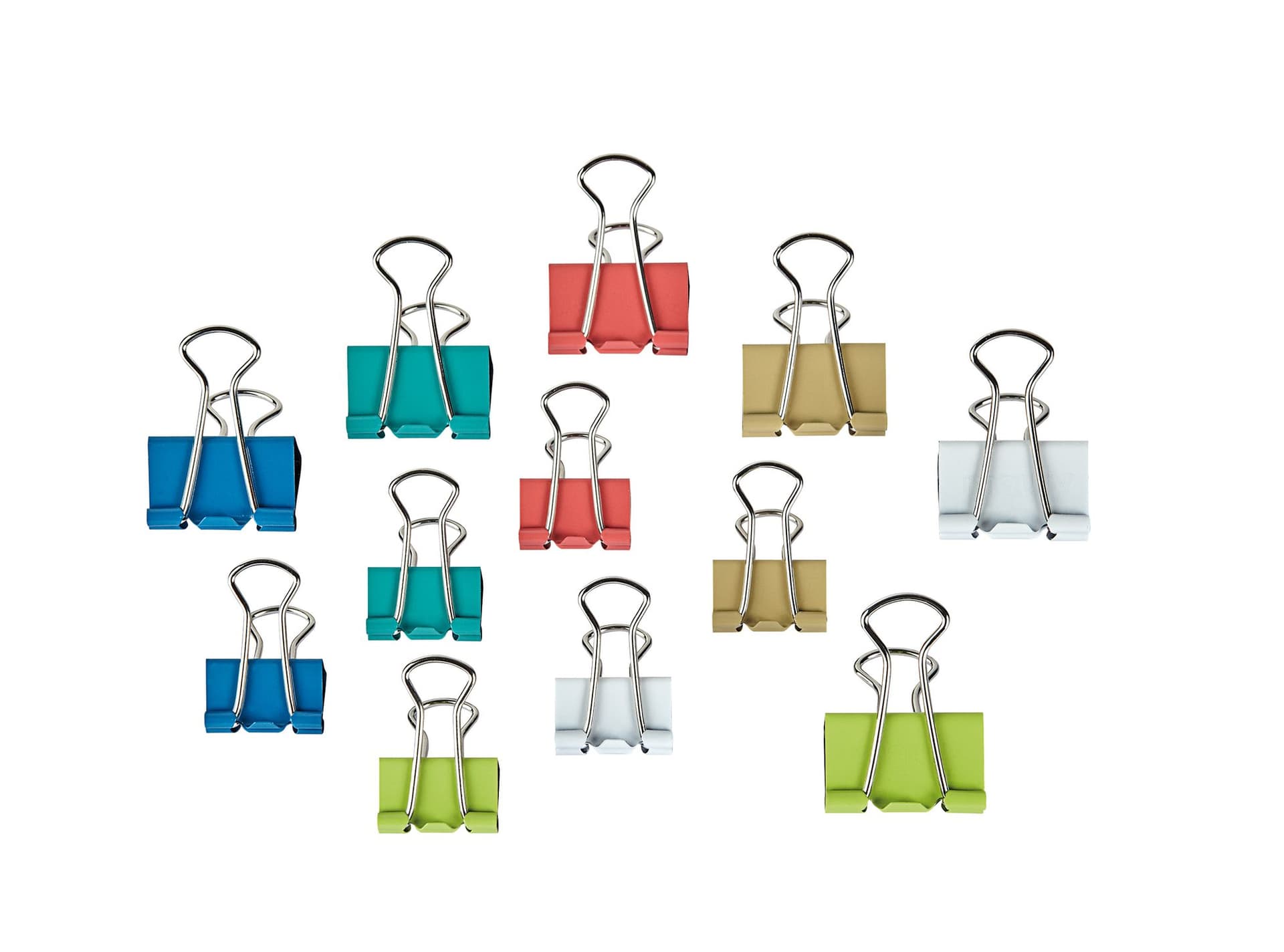 Papierklem MAUL 215 foldback 7mm + 9mm assorti 24 stuks 5
