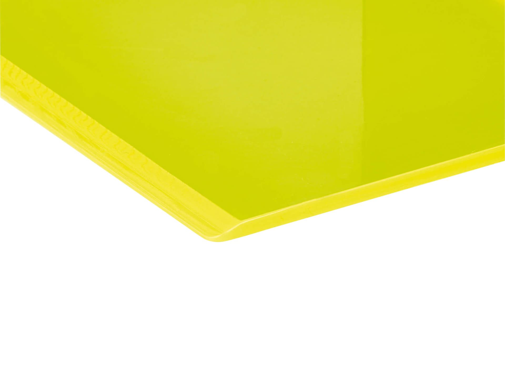 Boekensteun MAUL 10x10x13cm acryl set 2 neon geel transparant 4