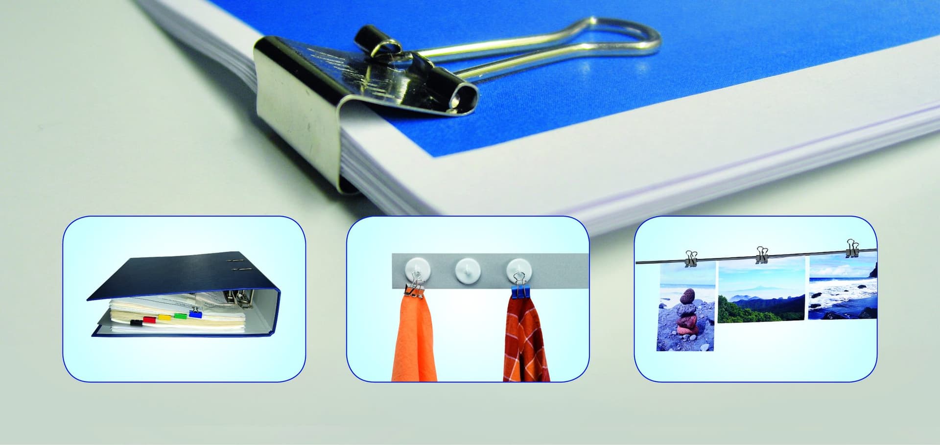 Papierklem MAUL 215 foldback 19mm capaciteit 7mm assorti 12 stuks 10