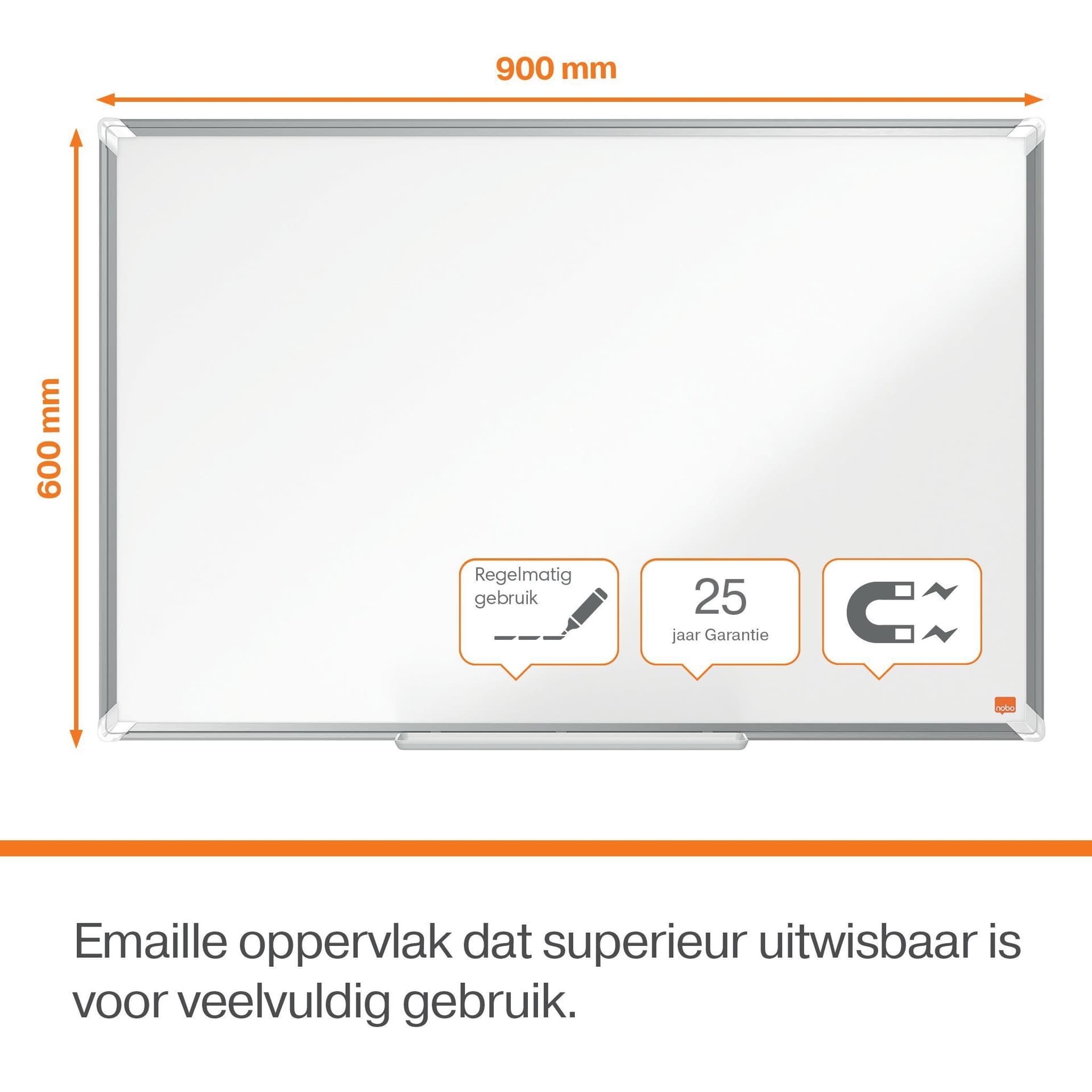 Whiteboard Nobo Premium Plus 60x90cm emaille 2