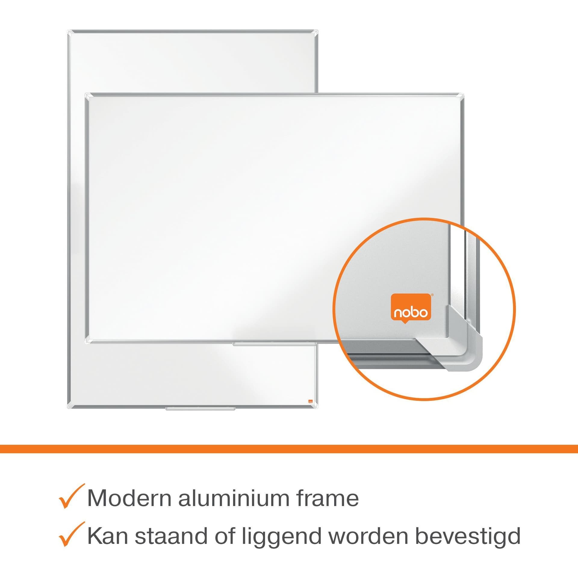 Whiteboard Nobo Premium Plus 90x120cm staal 5