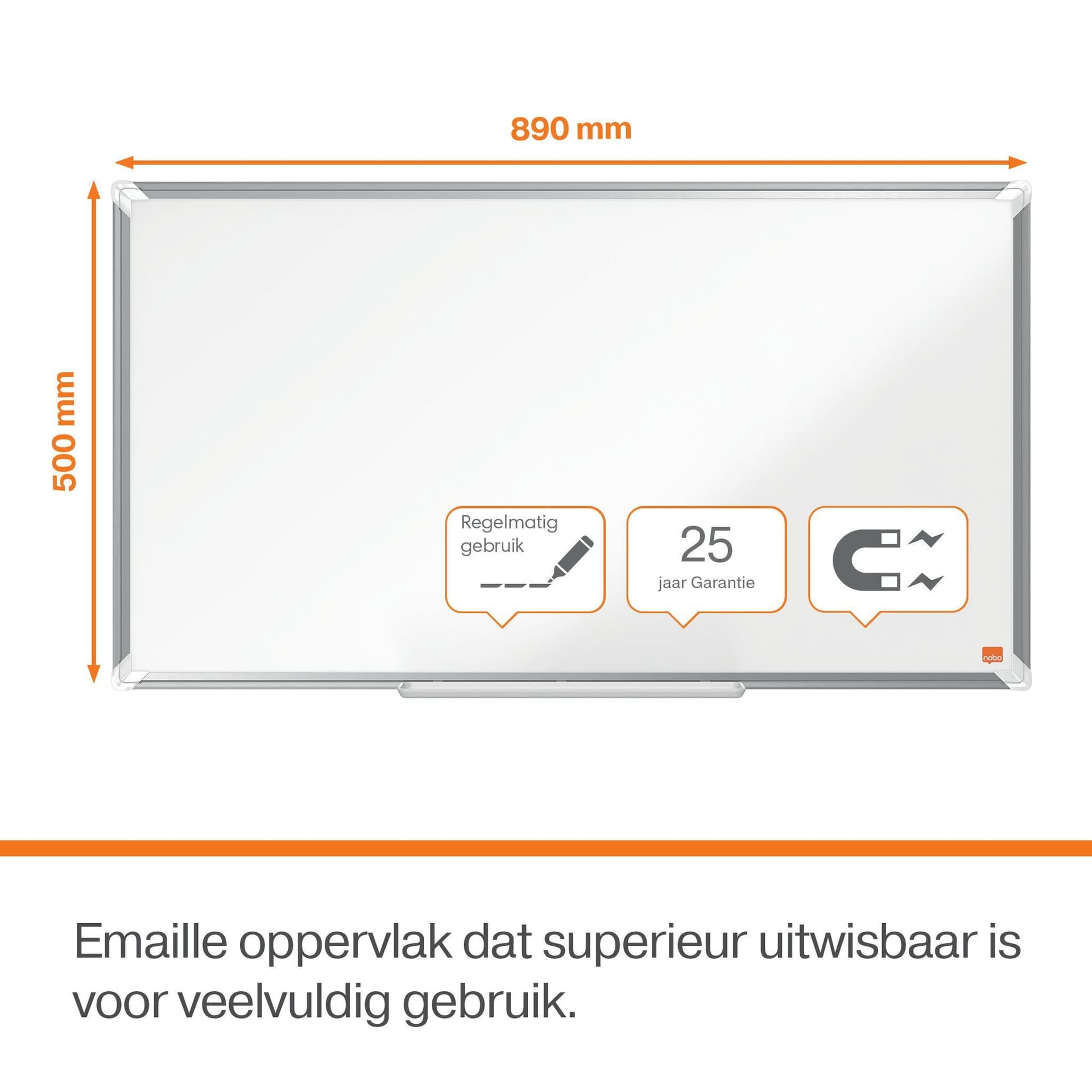 Whiteboard Nobo Premium Plus 50x89cm emaille 2