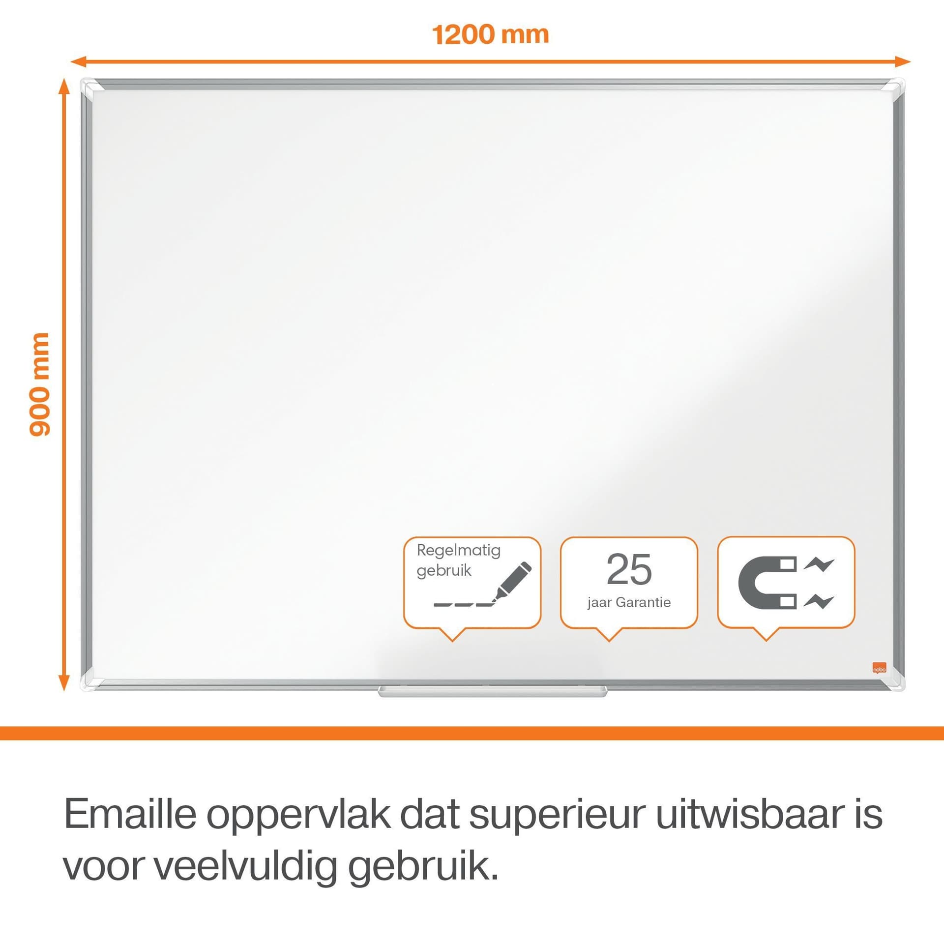 Whiteboard Nobo Premium Plus 90x120cm emaille 2