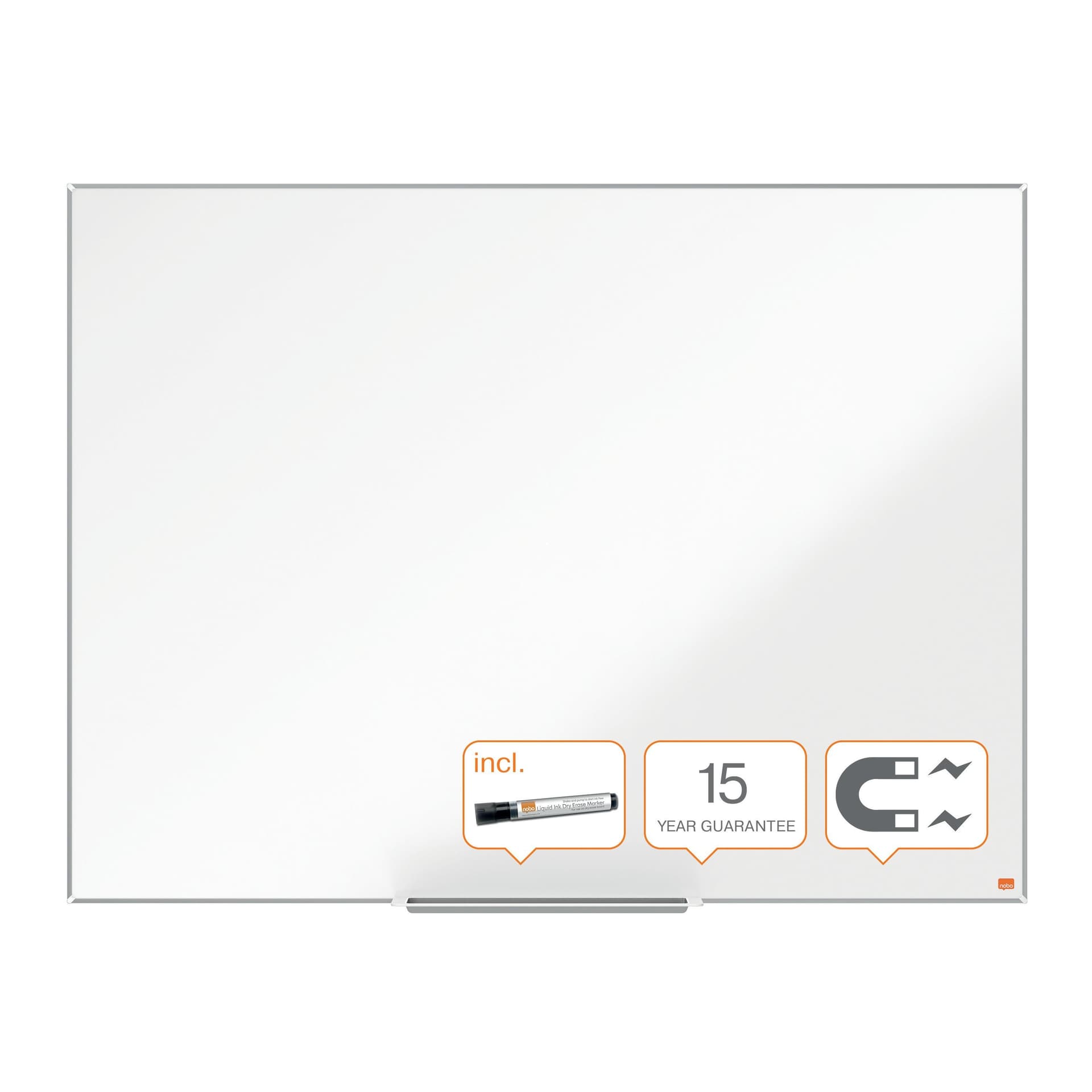 Whiteboard Nobo Impression Pro 90x120cm staal 2