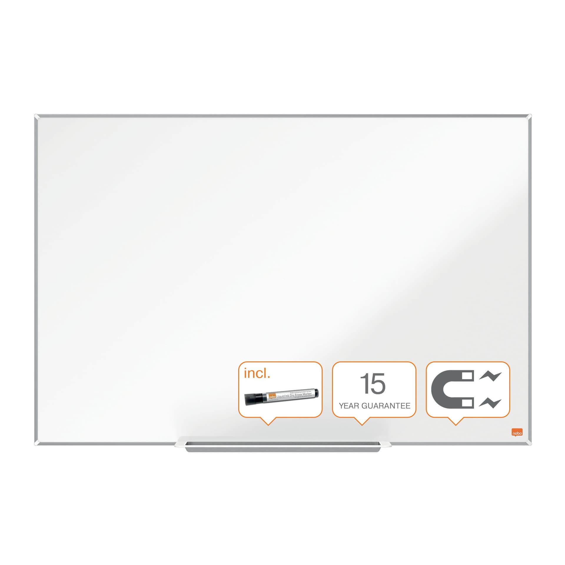 Whiteboard Nobo Impression Pro 60x90cm staal 2