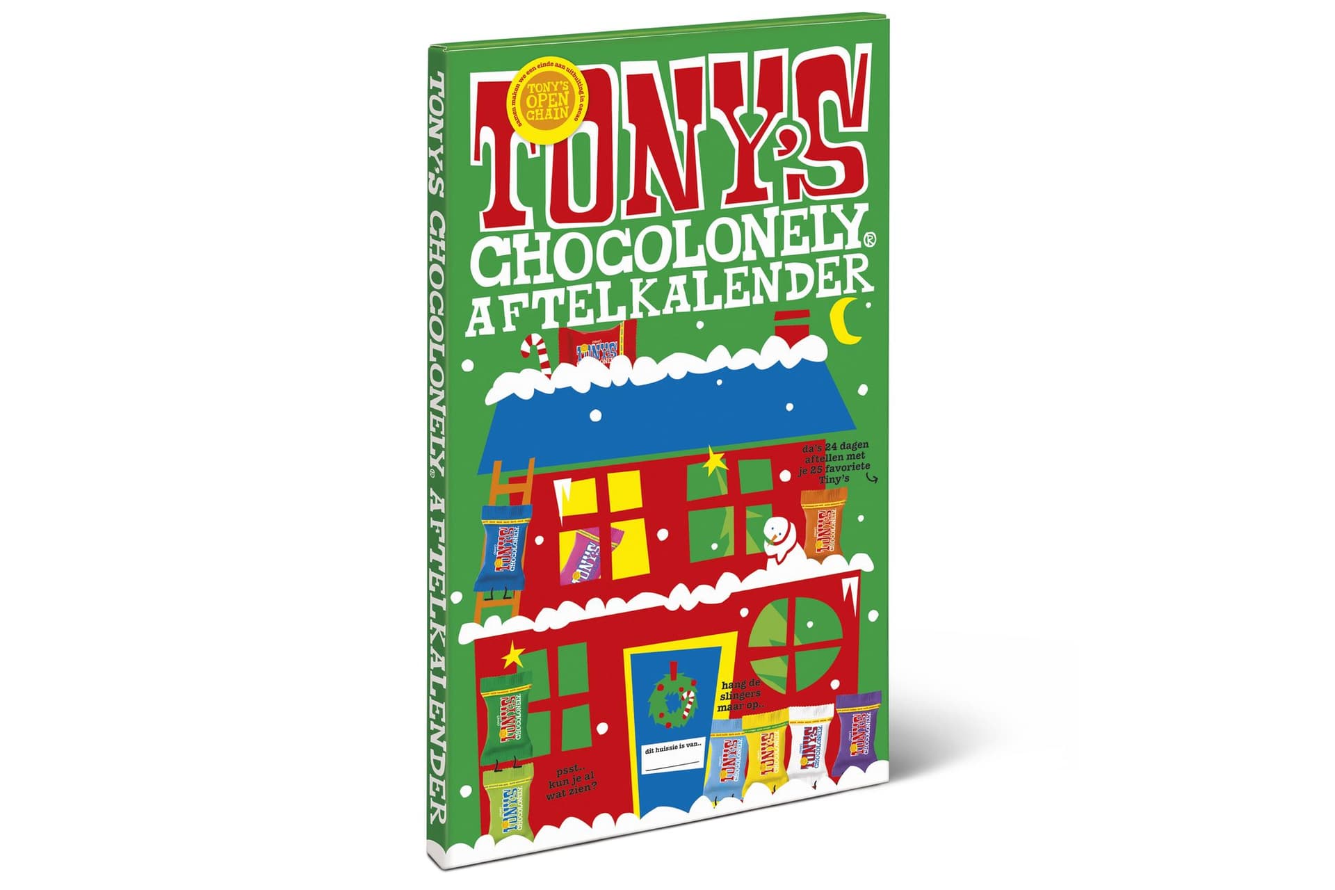 Chocolade Tony's Chocolonely Kerst big Tiny calendar 225gr assorti 2