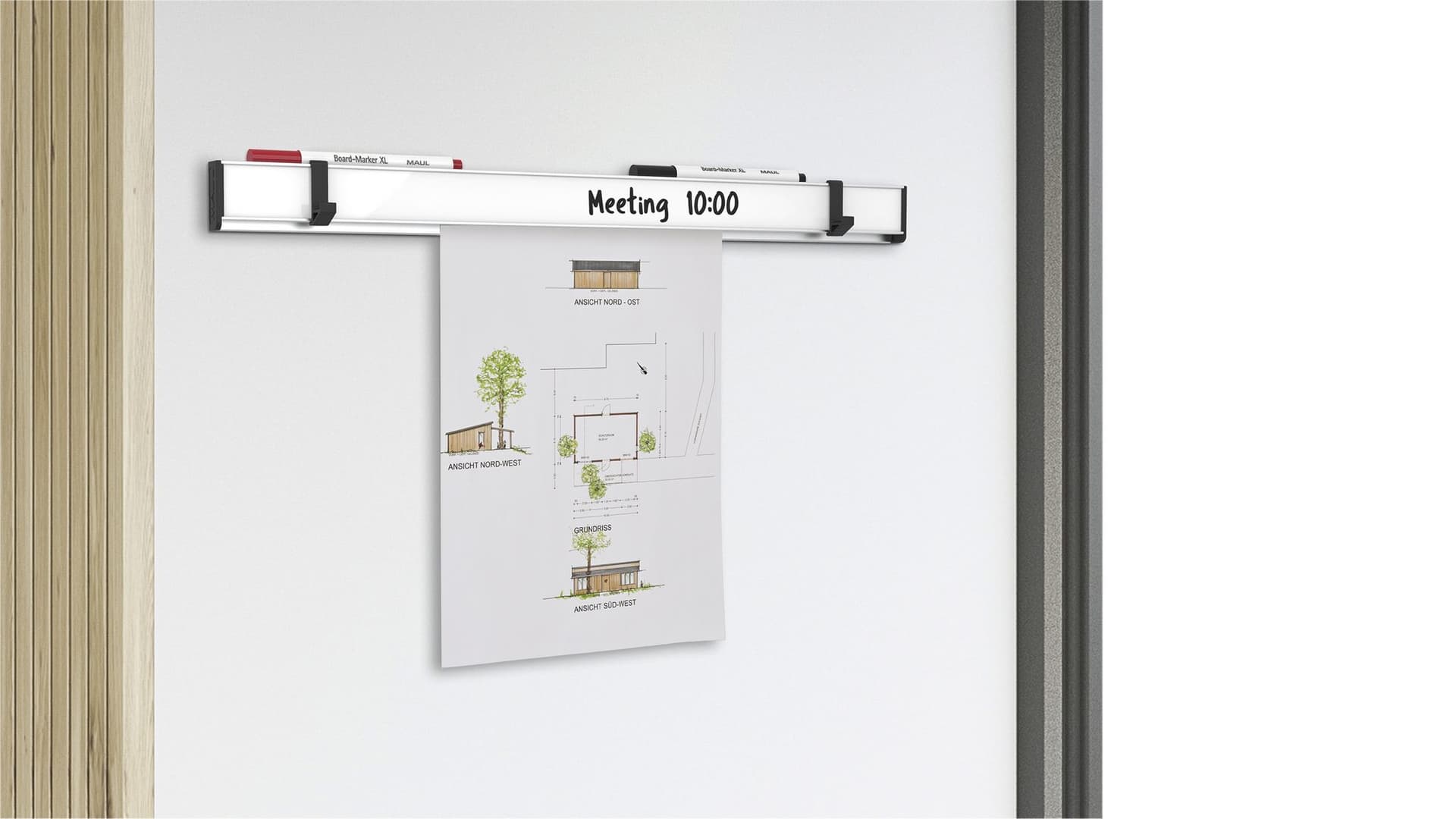 Wandrail MAULtalent Pro 50cm 5 functies aluminium 5