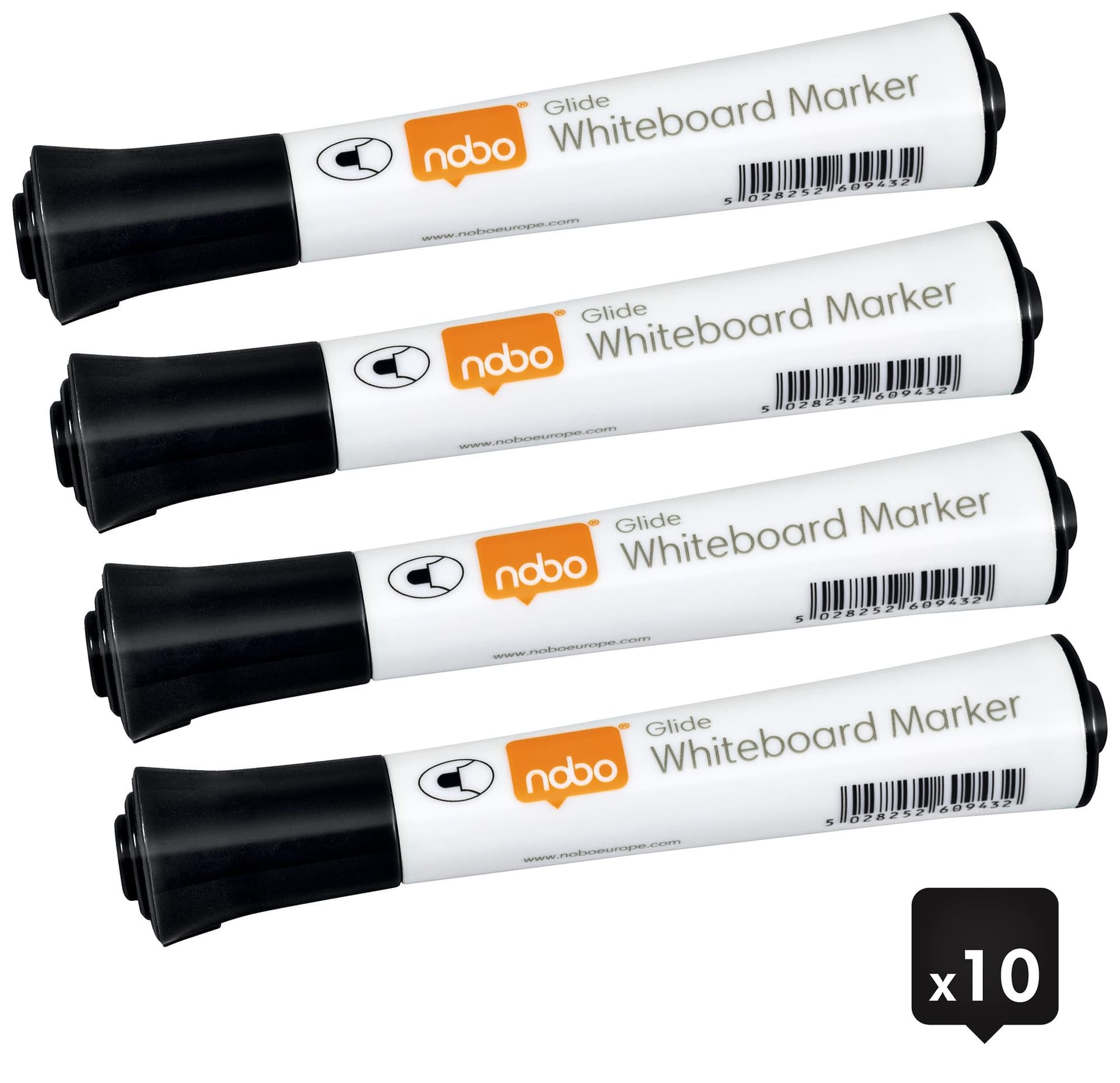 Whiteboardmarker Nobo Glide rond zwart 2mm 2
