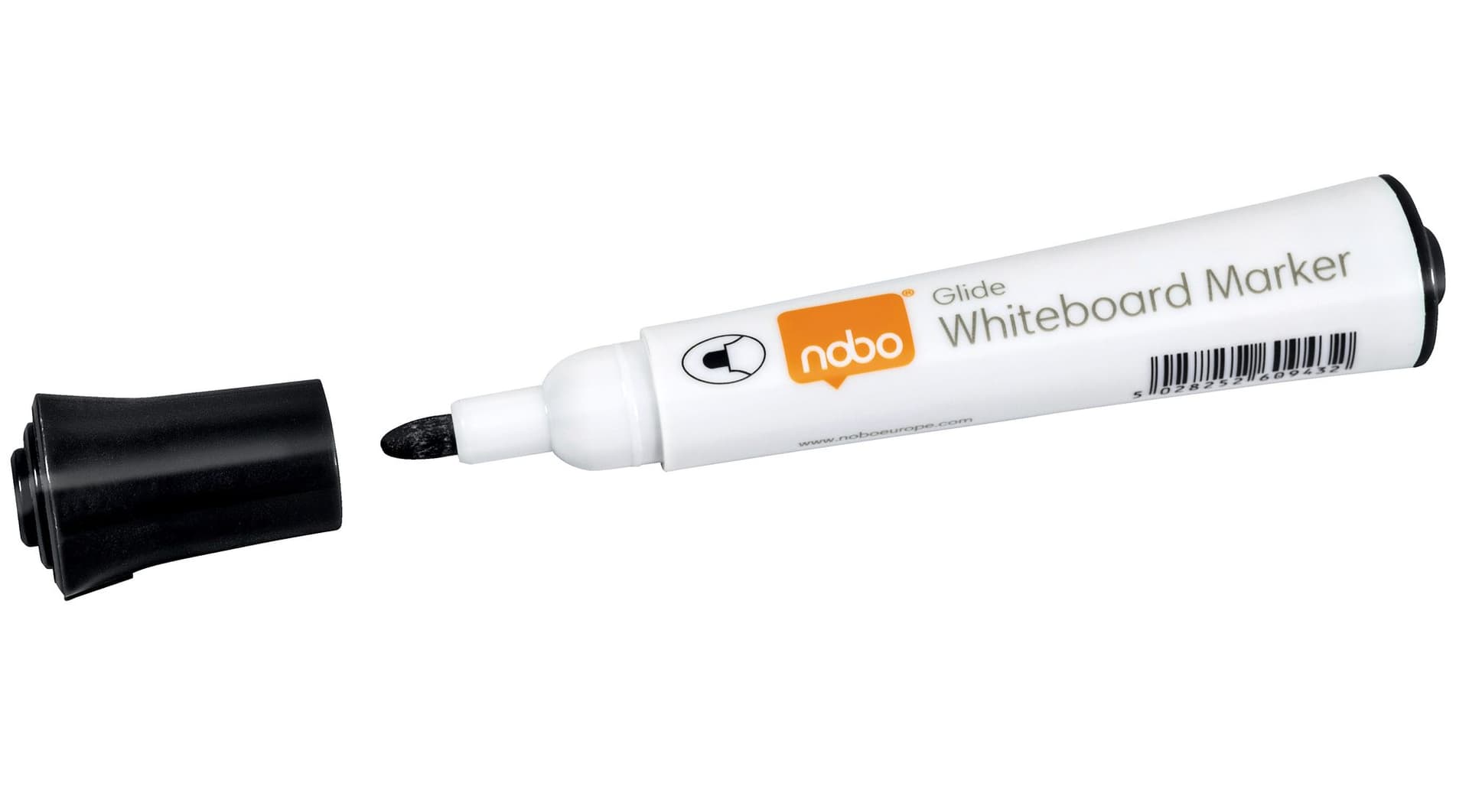 Whiteboardmarker Nobo Glide rond zwart 2mm 3