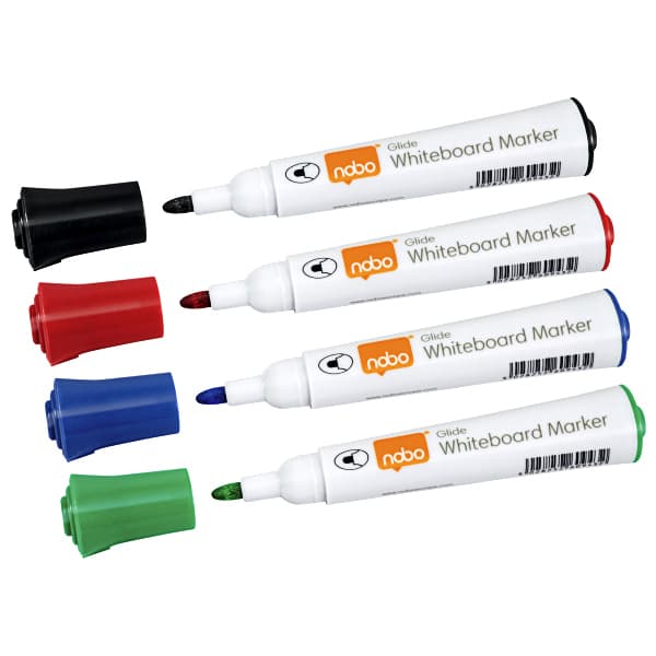 Whiteboardmarker Nobo Glide rond assorti 2mm 10st 3