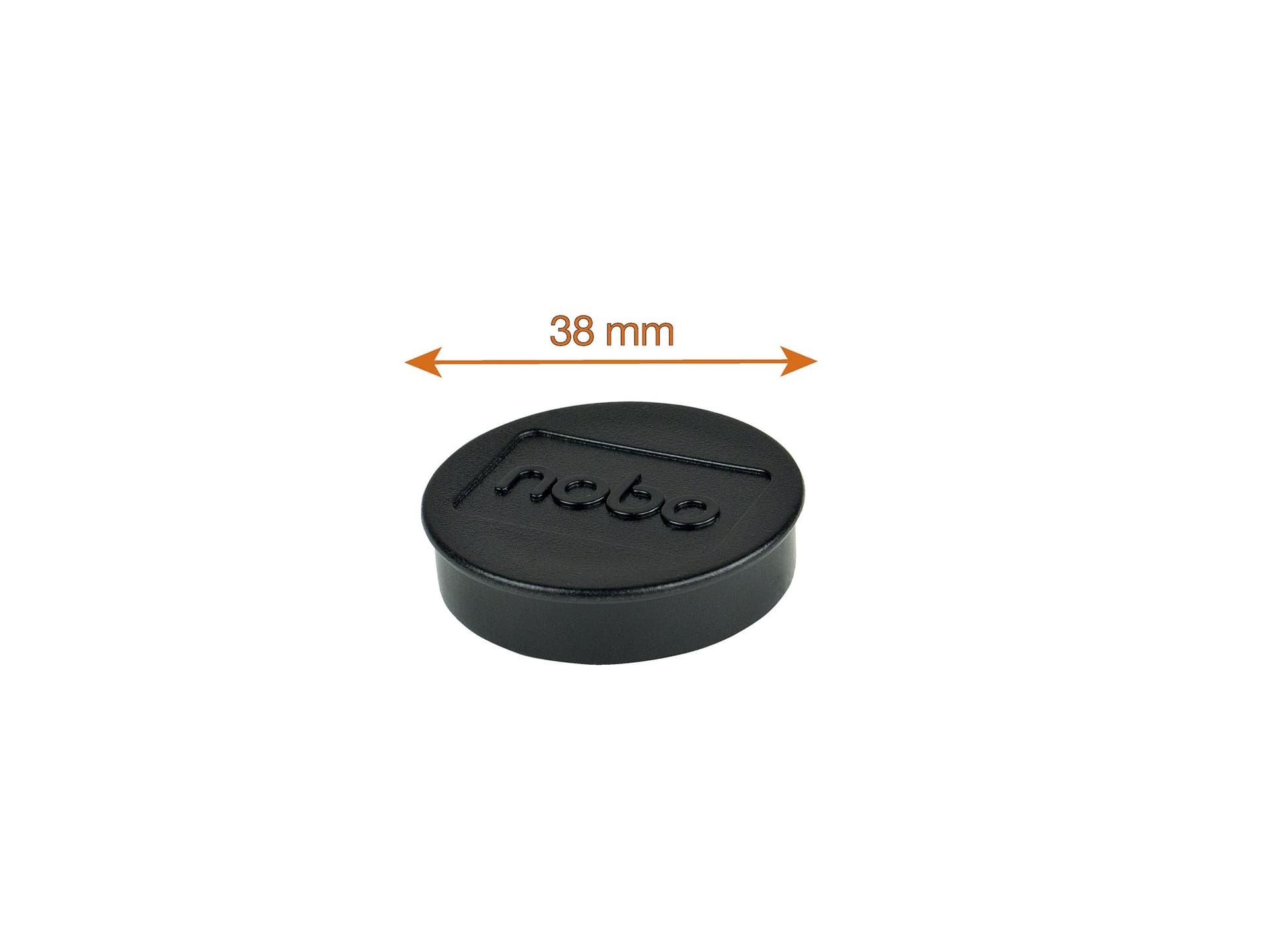 Magneet Nobo 38mm zwart 10 stuks 4