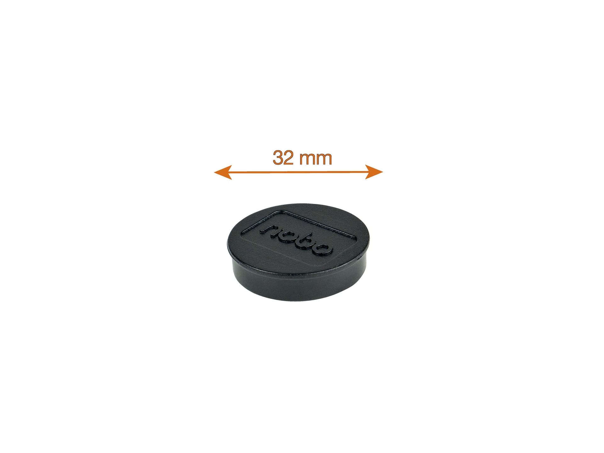 Magneet Nobo 32mm zwart 10 stuks 4