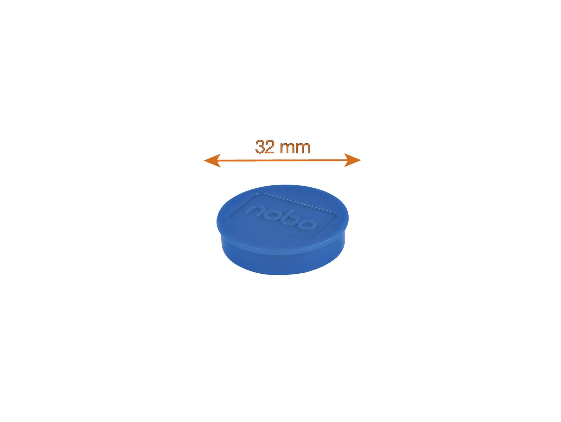 Magneet Nobo 32mm blauw 10 stuks 4