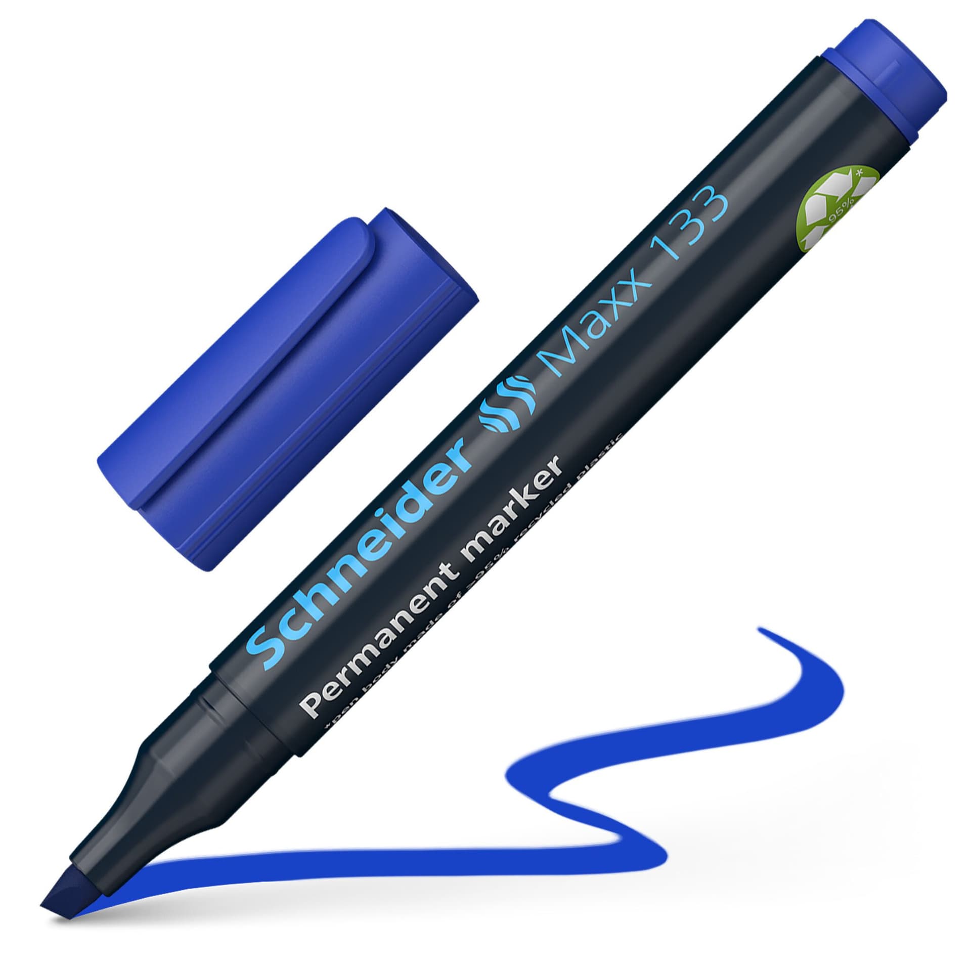 Permanent marker Schneider Maxx 133 schuin 1-4mm assorti 4 stuks 4