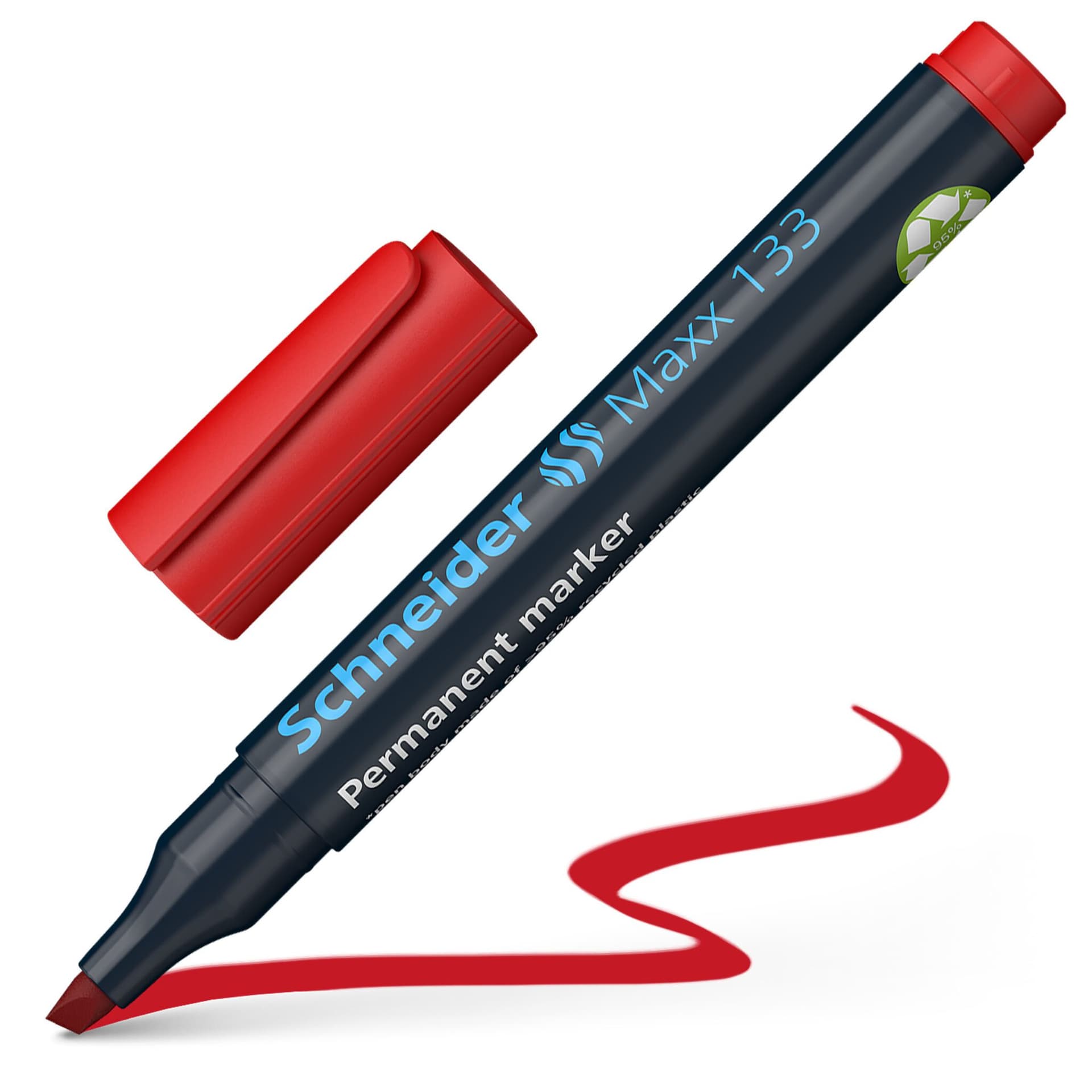 Permanent marker Schneider Maxx 133 schuin 1-4mm assorti 4 stuks 5