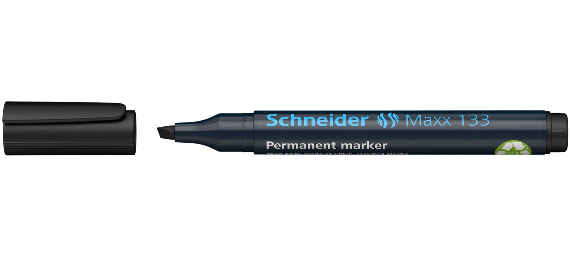 Permanent marker Schneider Maxx 133 schuin 1-4mm zwart