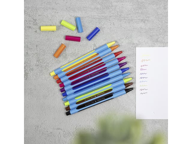 Balpen Schneider Slider Edge extra breed assorti etui à 6 stuks 3
