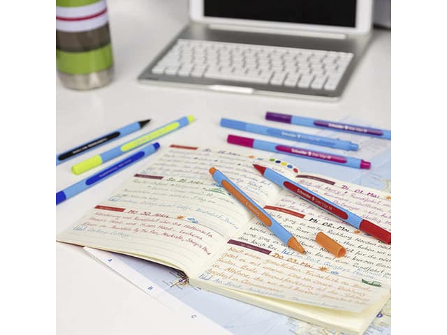 Balpen Schneider Slider Edge extra breed assorti etui à 6 stuks 4