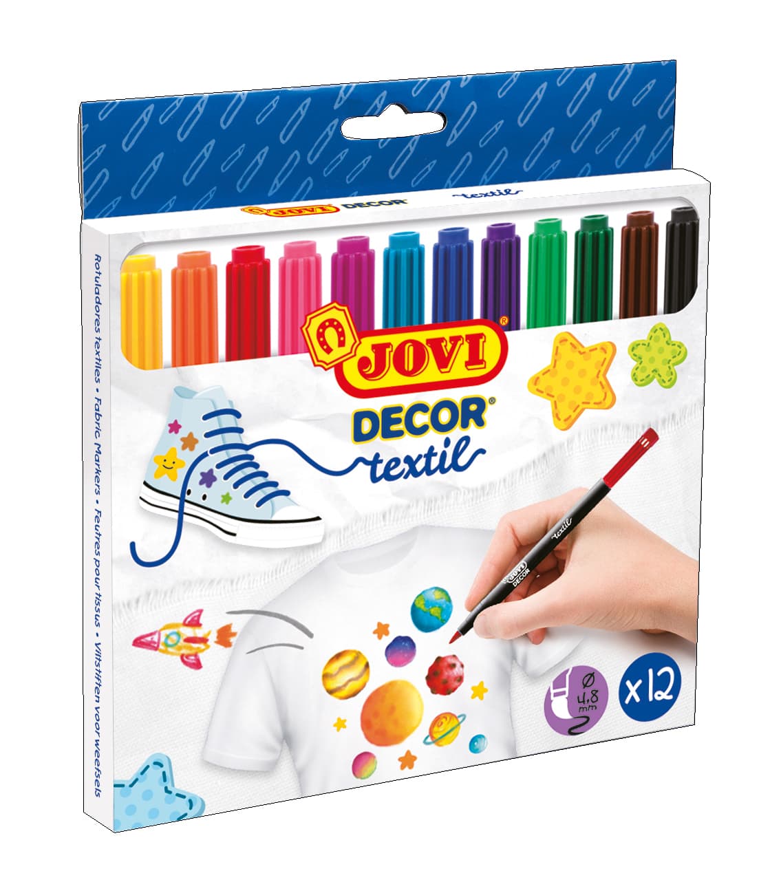 Textielstift Jovi assorti set à 12 stuks 2