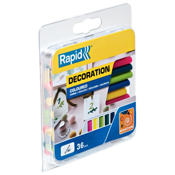 Lijmpatroon Rapid 7mm 5 kleuren assorti 36 stuks 2