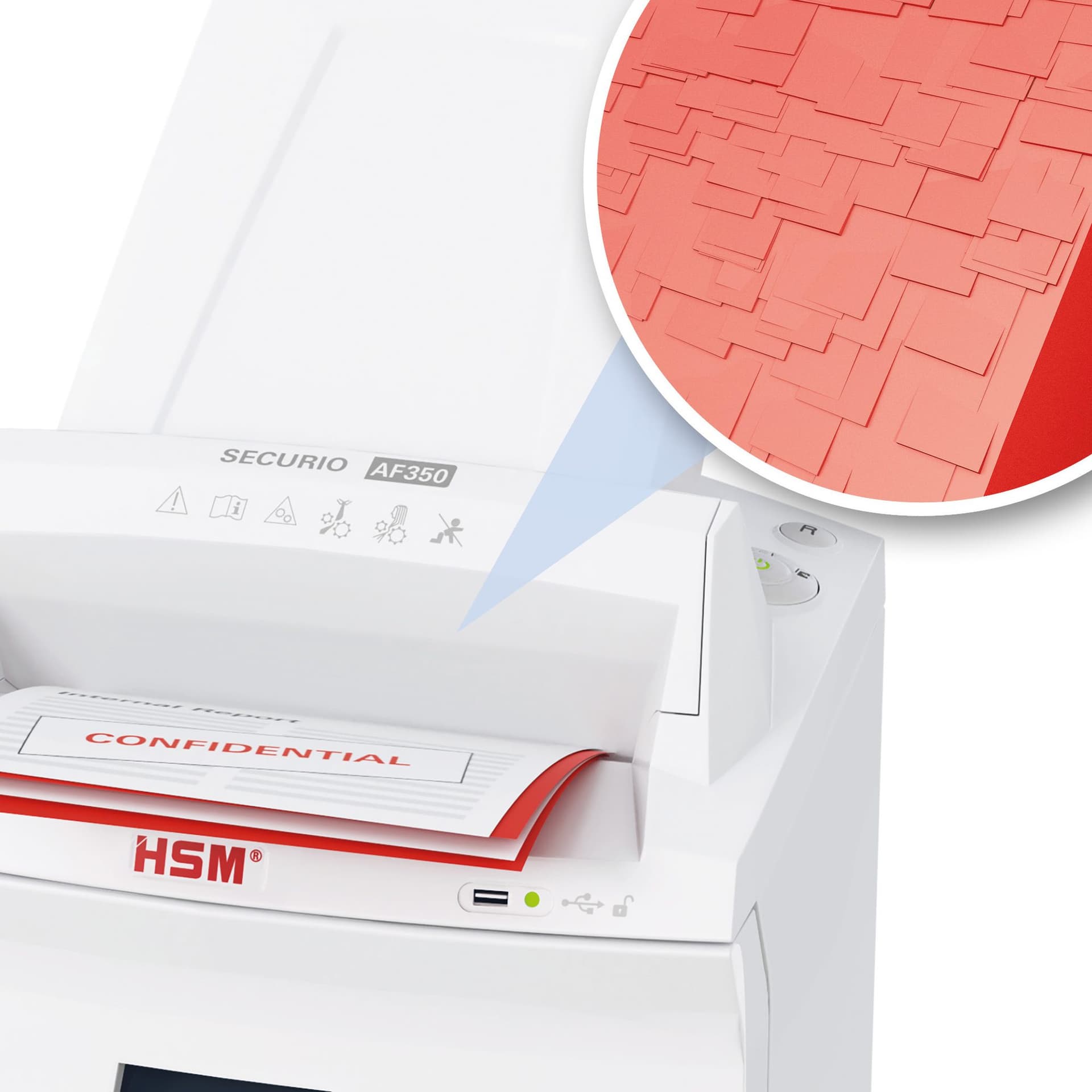 Papiervernietiger HSM Securio AF350 snippers 4,5x30mm 6