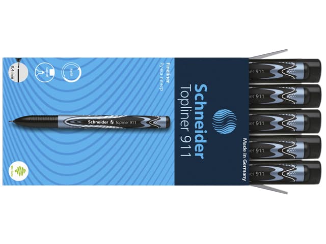 Fineliner Schneider Topliner 911 0.4mm zwart 4