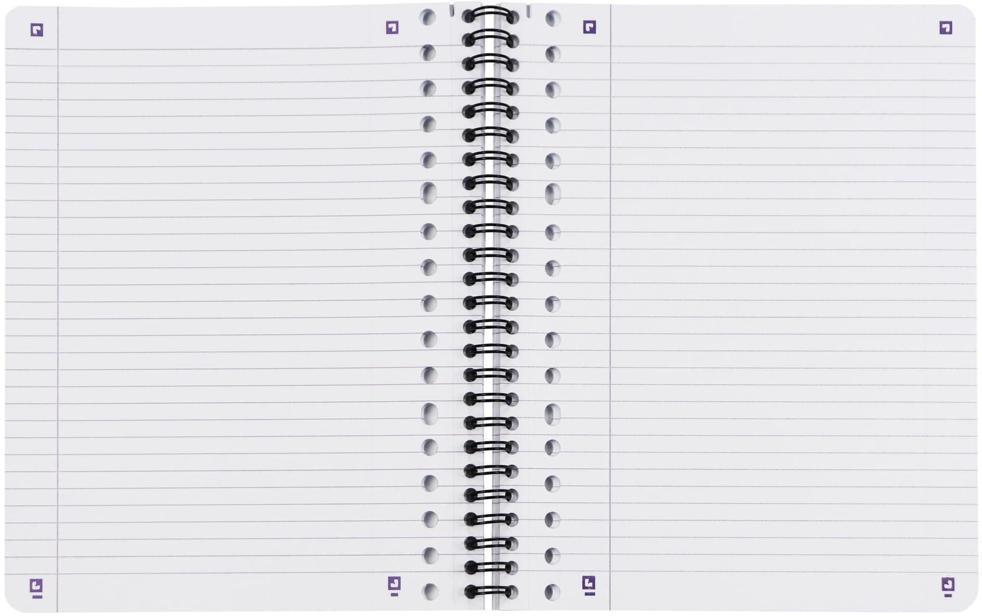 Collegeblok Oxford School A5+ lijn 17-gaats 160 pagina's 80gr zwart 2