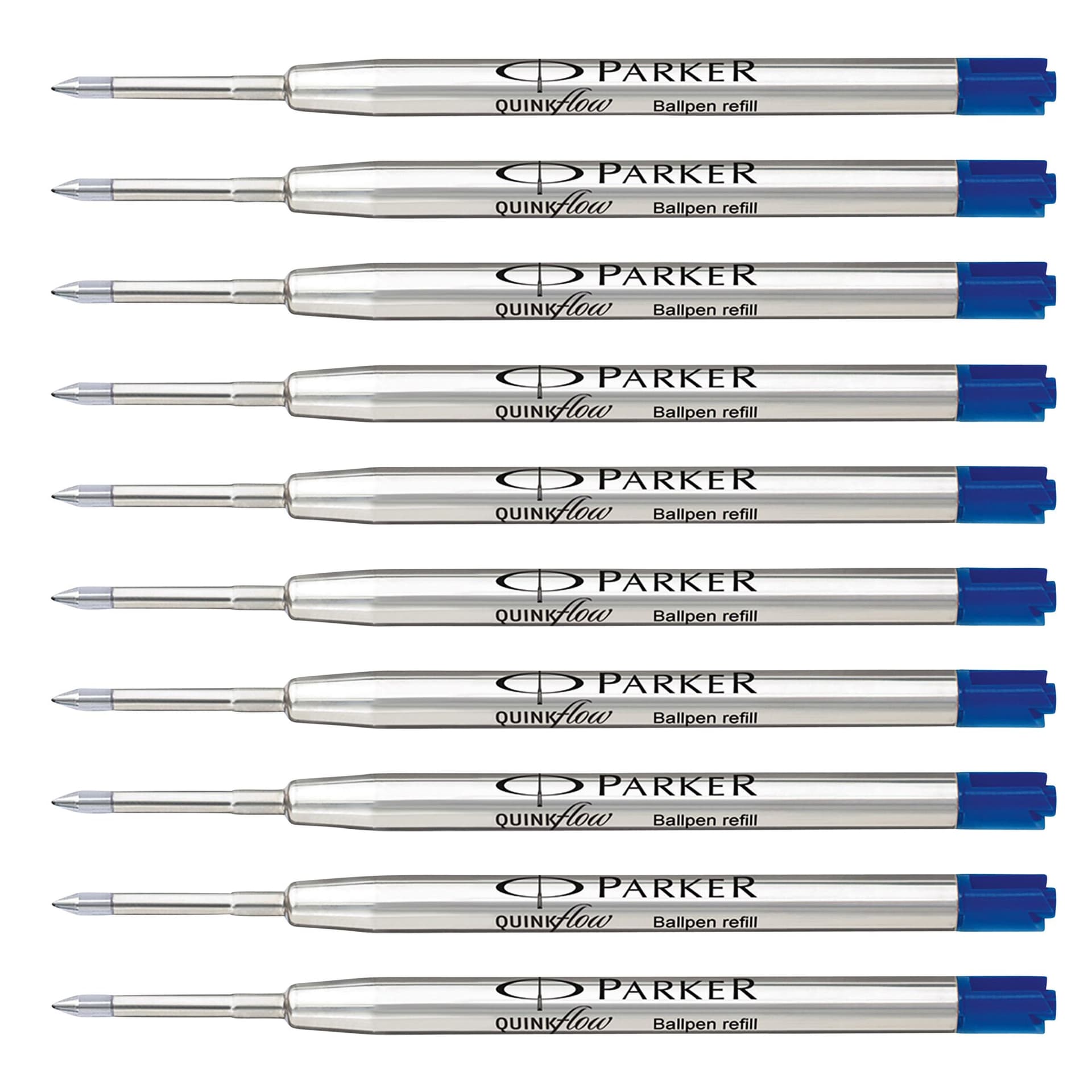 Balpenvulling Parker Quinkflow medium blauw blister à 10 stuks 3
