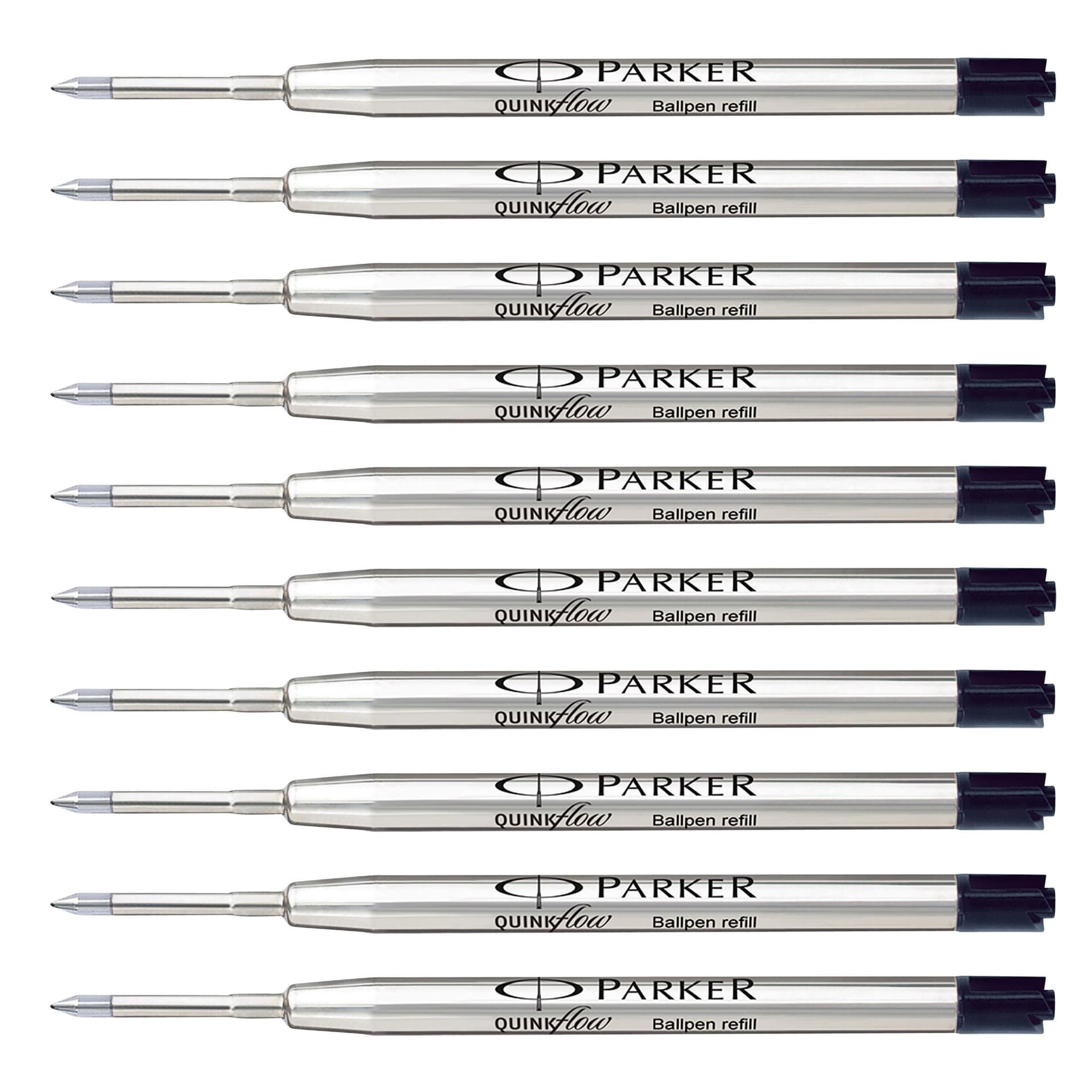 Balpenvulling Parker Quinkflow medium zwart blister à 10 stuks 3