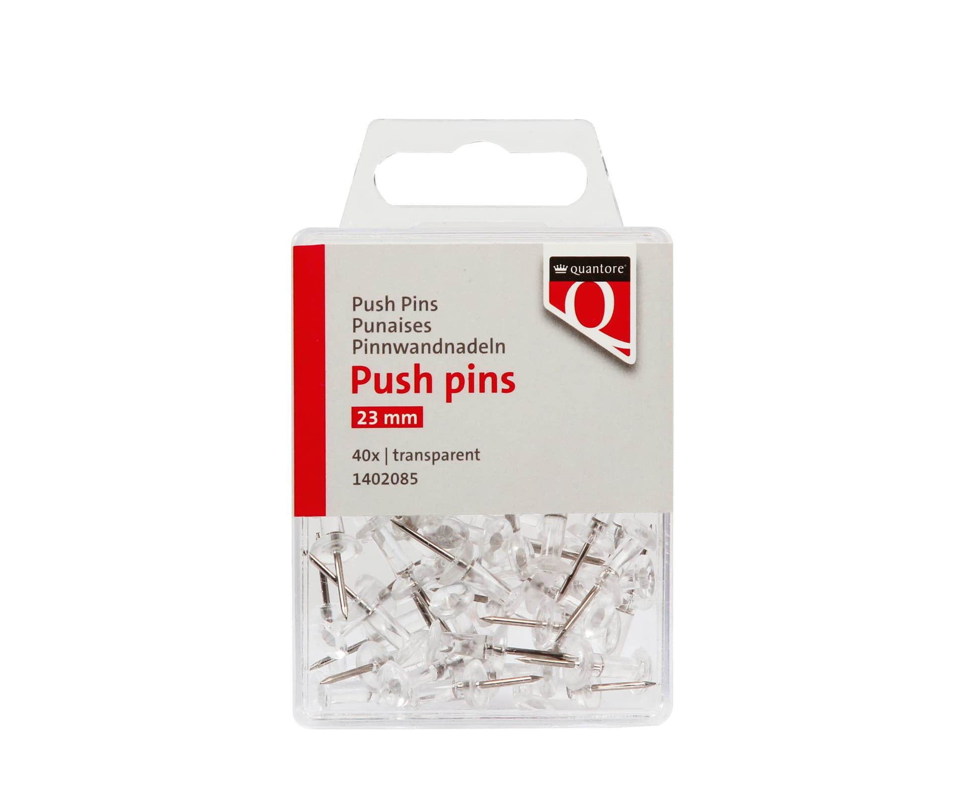 Push pins Quantore 40 stuks transparant
