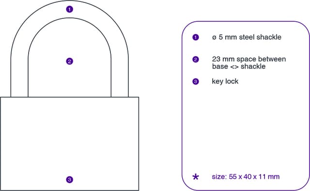 Hangslot Pavo  40mm 4