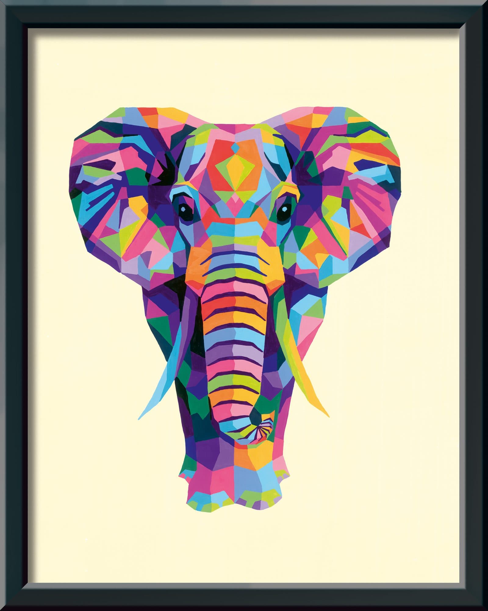 Schilderen op nummer Ravensburger Bonte olifant 2