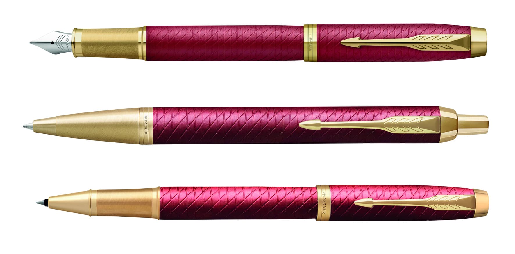 Rollerpen Parker IM Premium deep red GT fijn 3