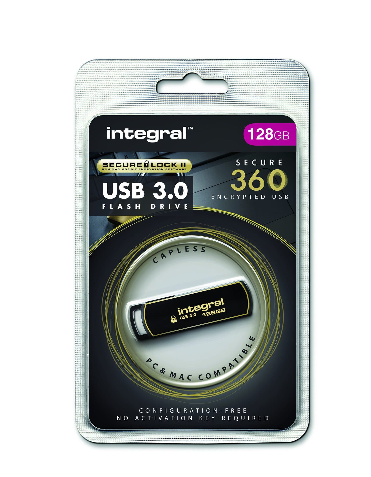 USB stick 3.0 Integral Secure 360 USB-A 128GB zwart 2