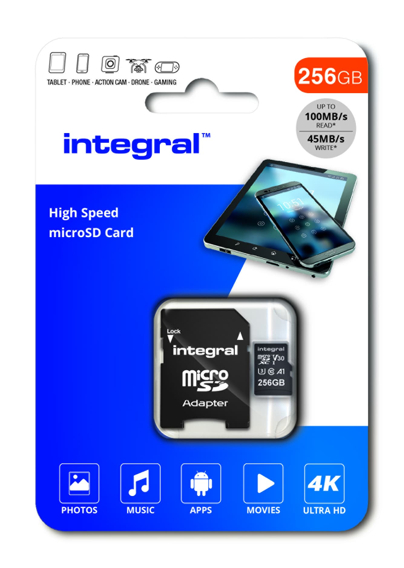 Geheugenkaart Integral microSDXC 256GB 2
