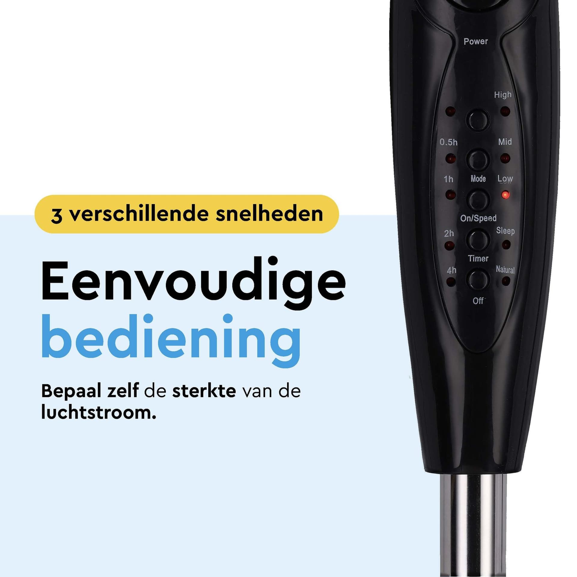 Statiefventilator BRASQ met remote 40cm zwart 5
